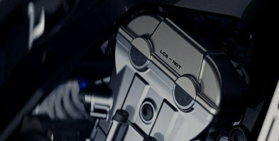 Close-up render of the E8 engine covers