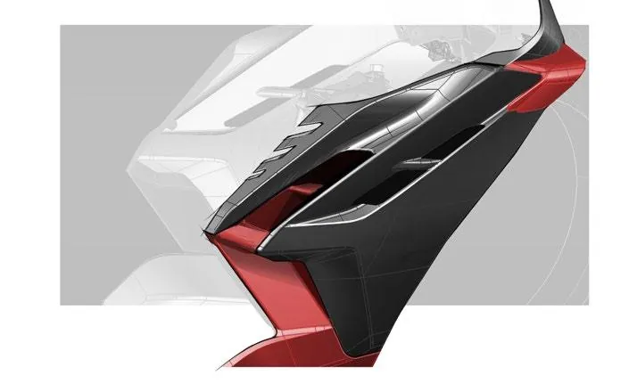 Side fairing surface detail