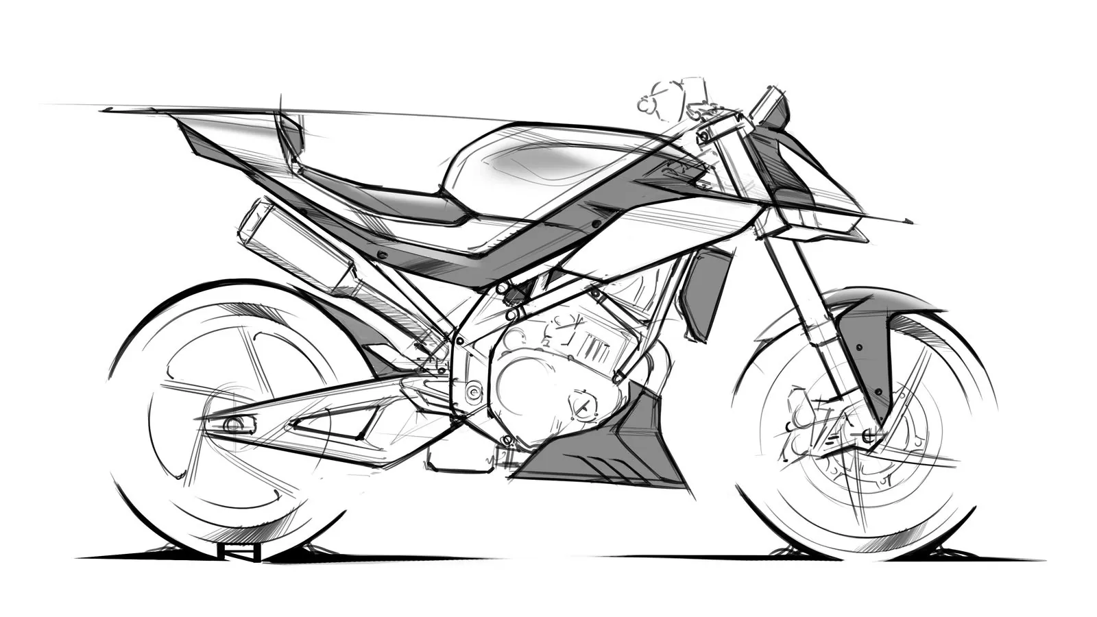 Stealth, line sketch