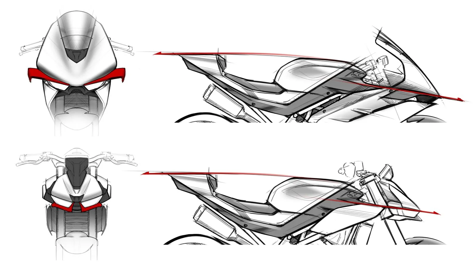 Front views and the shared side lines
