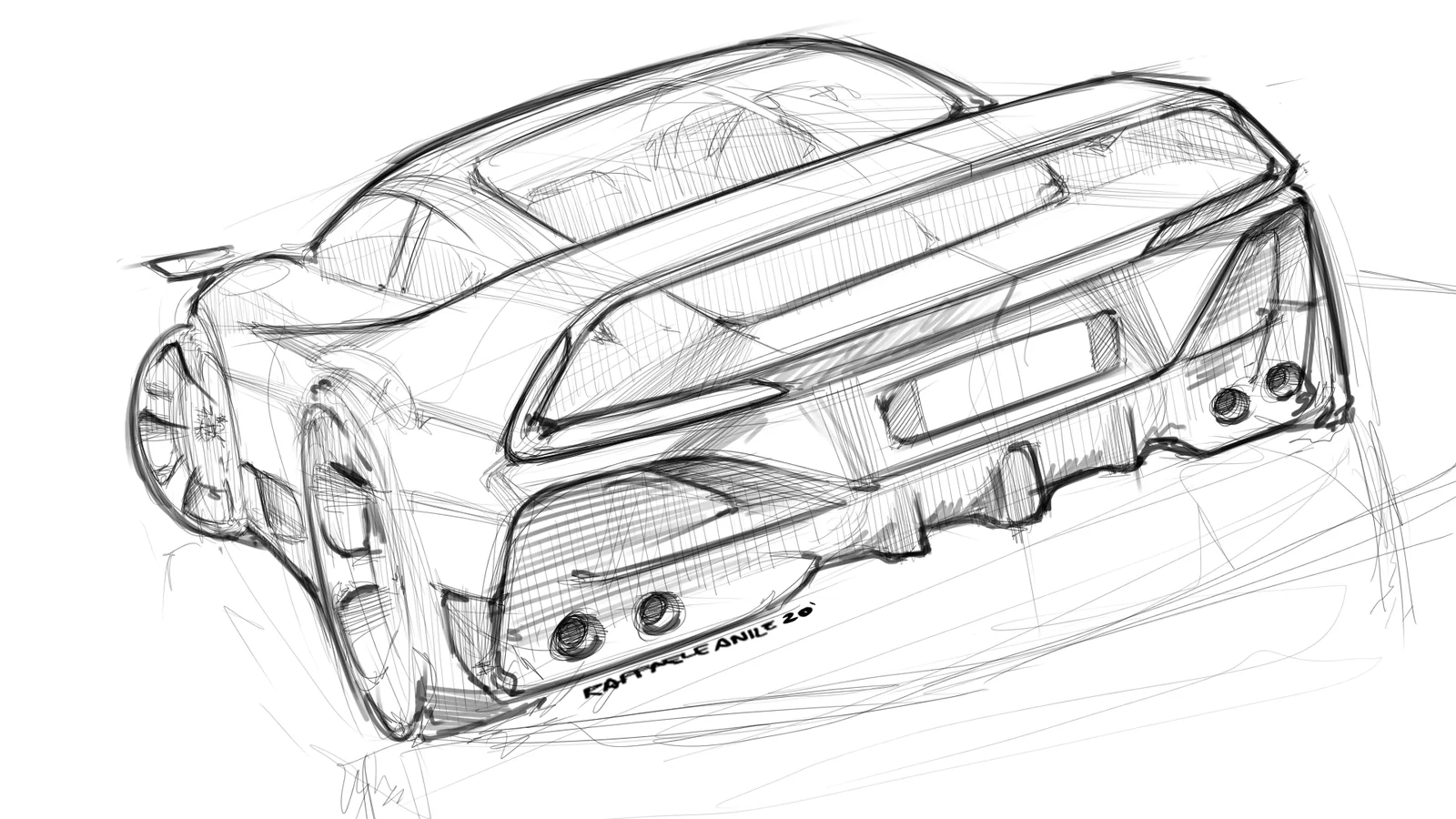 Supercar, rear three-quarter