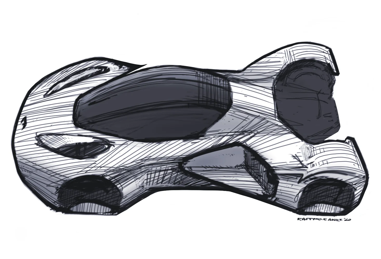 Hypercar, top view