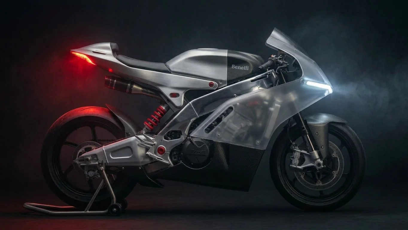 Tornado 2030 in the studio, tail light on (AI-generated)